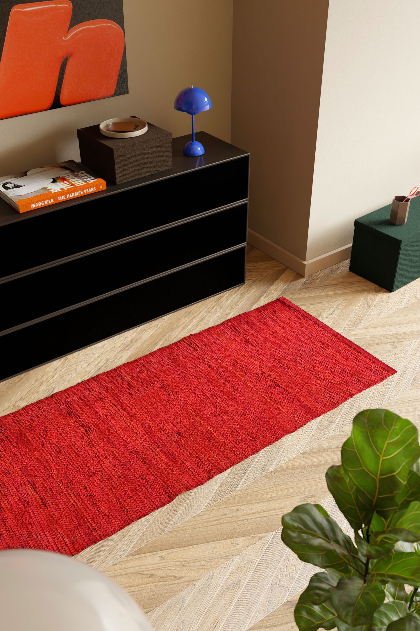 Bomullsmatta, jordgubb